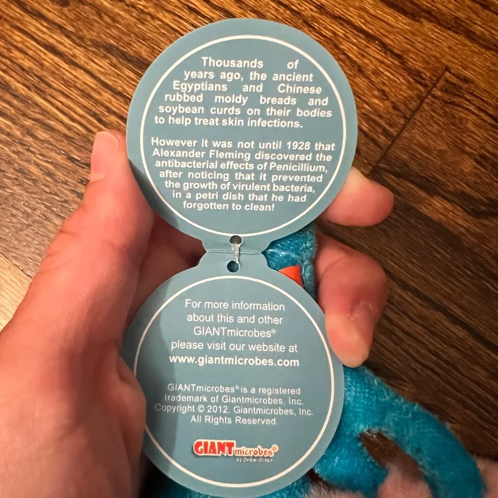 NWT! Giant Microbes Plush Toy: penicillin! - Picture 3 of 3
